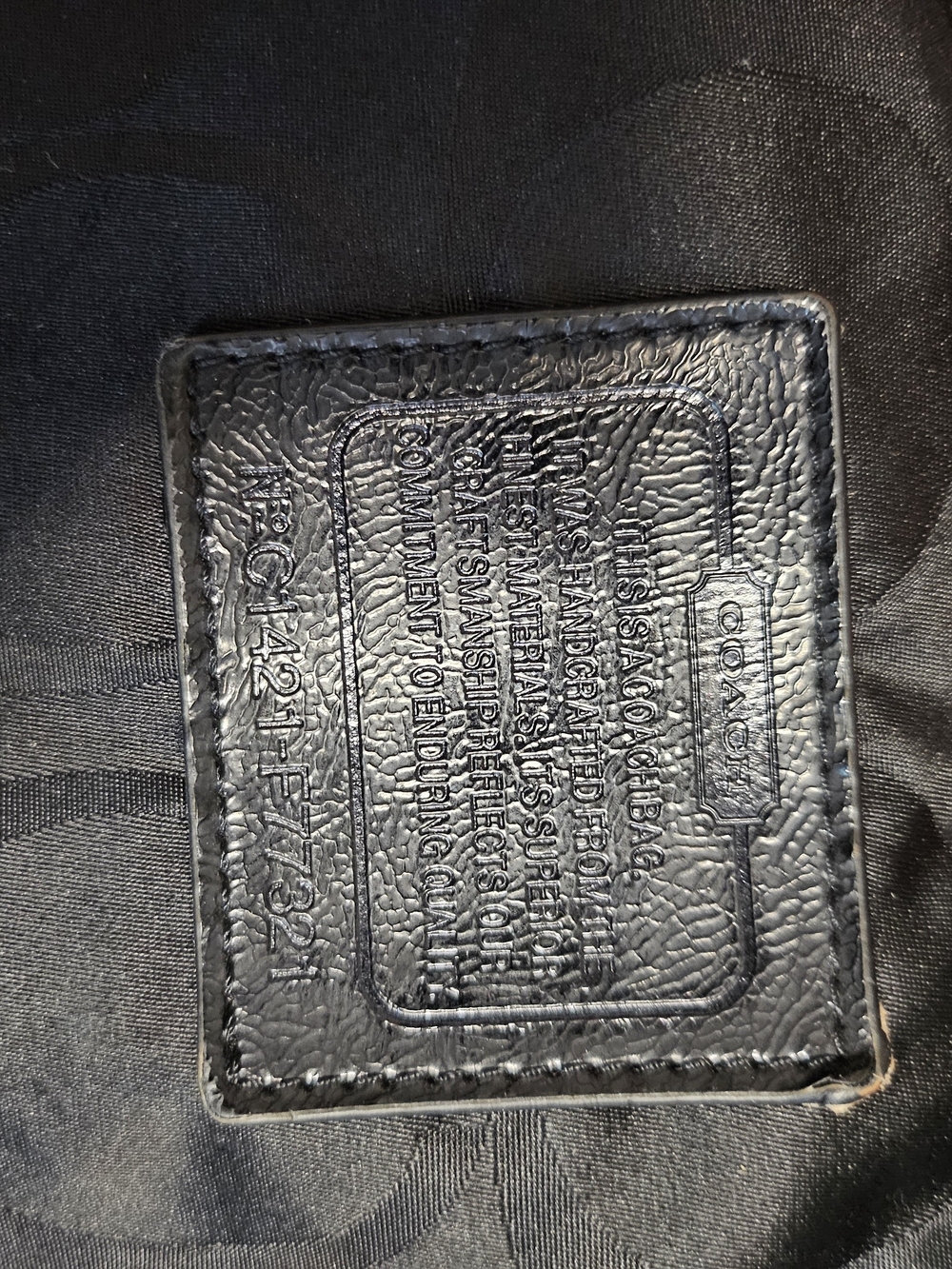 Coach Black Signature Patch Pouch - Picture 3 of 7